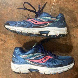 Blue Saucony Cohesion 9 Running Sneakers